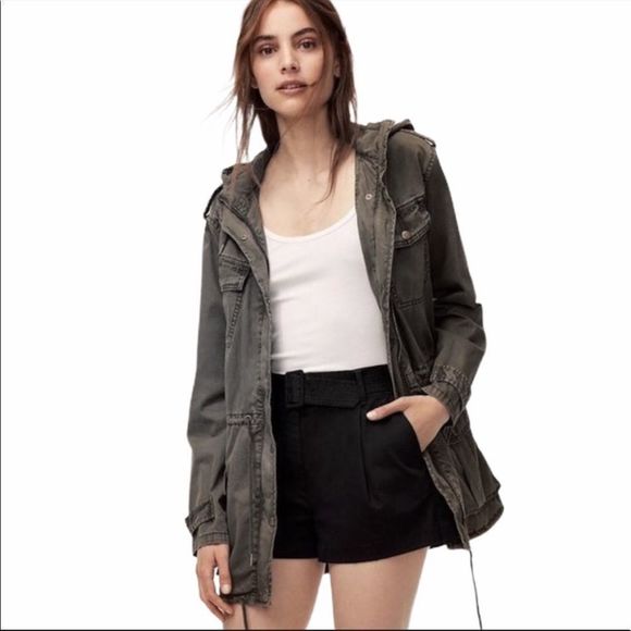 Aritzia Jackets & Blazers - Aritzia Talula Trooper Jacket  Utility Military Jacket Grey